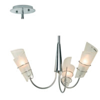 Scroll 3LT Chandelier Chrome 3xE14 | JH102-CH/W