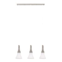 Satin Chrome Pendants with White Glass | PEN077