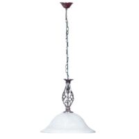Satin Chrome Pendant with Alabaster Glass | PEN1031 SATIN