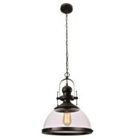 Metal Pendant with Clear Glass | PEN448