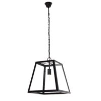 Metal Pendant with Clear Glass | PEN715 BLACK