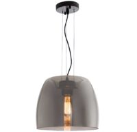 Metal Pendant with Smoke Colour Glass | PEN599