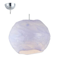 Pendant 310mm Chrome & White E27 60w | PF0024