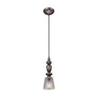 Pendant Chrome Opal & Clear Glass 250mm | P897