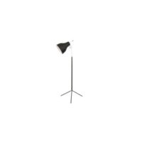 Polished Chrome and Black Floor Lamp with Adjustable Arm and Swivel Head | SL005