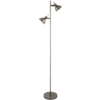 Matt Antique Silver 2 Light Floor Lamp | SL062