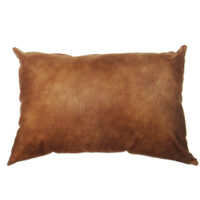 Brown Colour Leather Like Material Scatter Cushion
