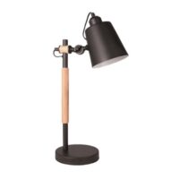 Metal and Wood Table Lamp with Adjustable Metal Shade | TL142