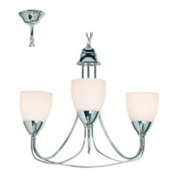 Tulip 3LT Chandelier 425mm Chrome | JH80-CH/W