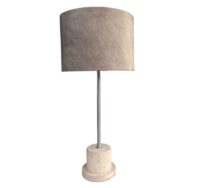 Solid Poplar Wood Base Table Lamp + Caramel Brown Shade | WF148
