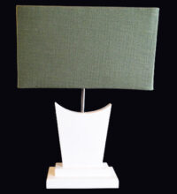 Solid White Wooden Side Lamp | WF189