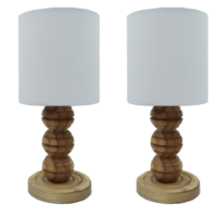 Solid Wood Side Lamp With Shade | WF200