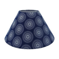Cone Lampshade Large with Shweshwe Blue Material | S8