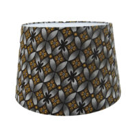 Tapered Drum Lampshade Large with Shweshwe Brown Material | S140