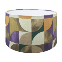 Drum Lampshade with Mellow Print Material | S138