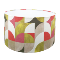 Drum Lampshade with Bright Print Material | S138