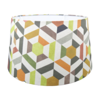 Tapered Drum Lampshade with Mellow Print Material | S141