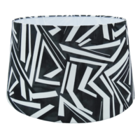 Tapered Drum Lampshade with Zebra Print Material | S141