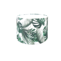 Drum Lampshade with Monstera Material | S129