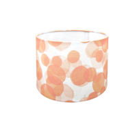 Drum Lampshade with Orange Circles Material | S129